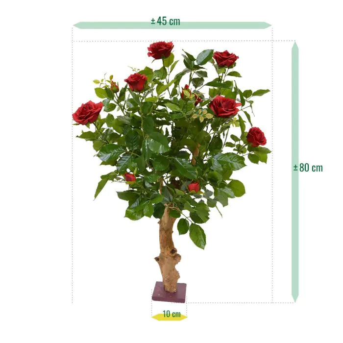 Rosa Rossa su Tronco in vaso 75 cm
